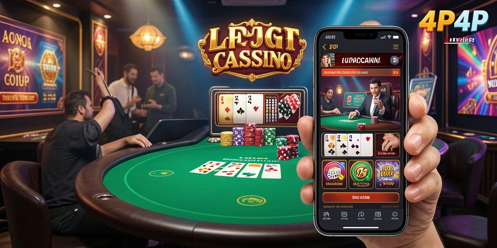 Tampilan gameplay Live Casino di 4P4P yang menarik dan interaktif.