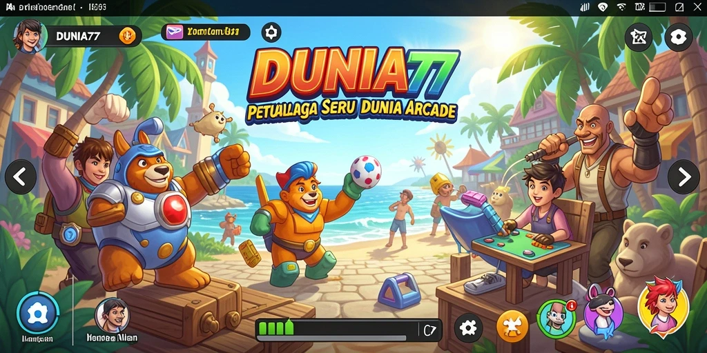 Tampilan gameplay seru DUNIA77 dalam genre Arcade.