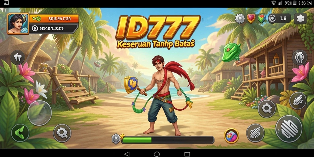 Tangkapan layar utama ID777 menunjukkan serunya gameplay yang mengasyikkan.