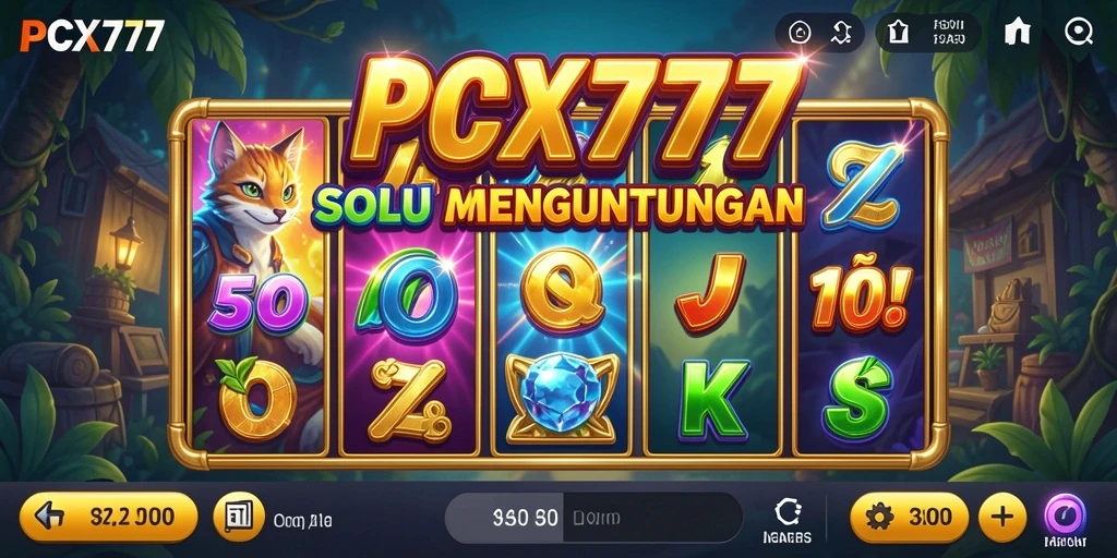 Tampilan gameplay PCX777 yang penuh warna dan seru.