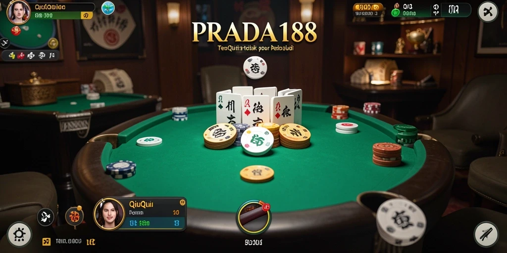 Tampilan permainan QiuQiu yang seru dan interaktif di PRADA188.