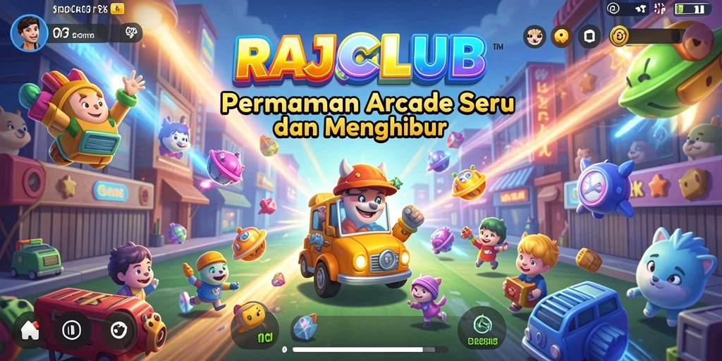 Tangkapan layar RAJACLUB menampilkan serunya gameplay Arcade.