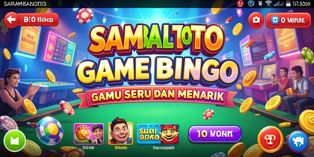 Tampilan gameplay Bingo yang mendebarkan di SAMBALTOTO.