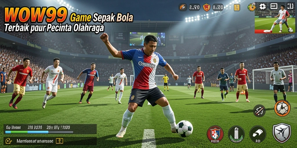 Tampilan gameplay WOW99 yang seru, menghadirkan pengalaman sepak bola yang mendebarkan.