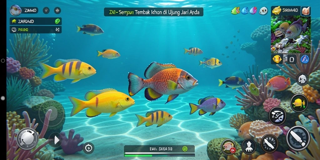Gameplay seru menembak ikan dalam ZARA4D.