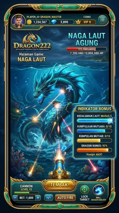 Tampilan antarmuka aplikasi dragon222 yang bersih dan mudah digunakan.